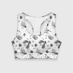 Топик спортивный женский Сойка в Бузулукском бору, цвет: 3D-принт