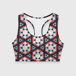 Топик спортивный женский Звездный узор в шестиугольниках, цвет: 3D-принт