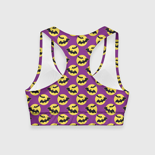Женский спортивный топ Паттерн с летучими мышами / 3D-принт – фото 2