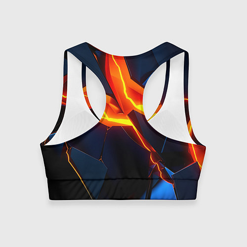 Женский спортивный топ Plate fractures / 3D-принт – фото 2
