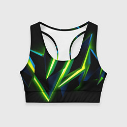 Женский спортивный топ Geometric neon