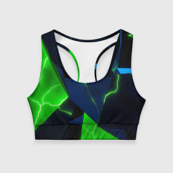 Женский спортивный топ Neon tile green
