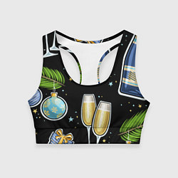 Женский спортивный топ Новогодний вайб