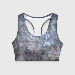 Топик спортивный женский Абстракция - gray-blue hurricane, цвет: 3D-принт