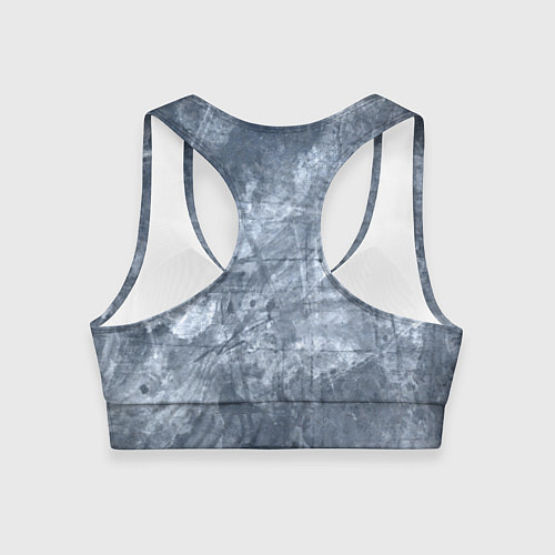 Женский спортивный топ Абстракция - gray-blue / 3D-принт – фото 2
