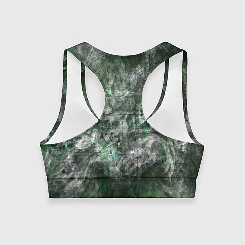 Женский спортивный топ Абстракция - acid boom / 3D-принт – фото 2