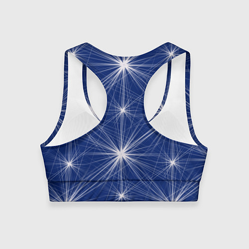 Женский спортивный топ Звезды на синем фоне / 3D-принт – фото 2