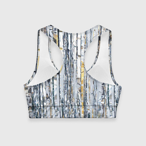 Женский спортивный топ Новогодний дождик / 3D-принт – фото 2