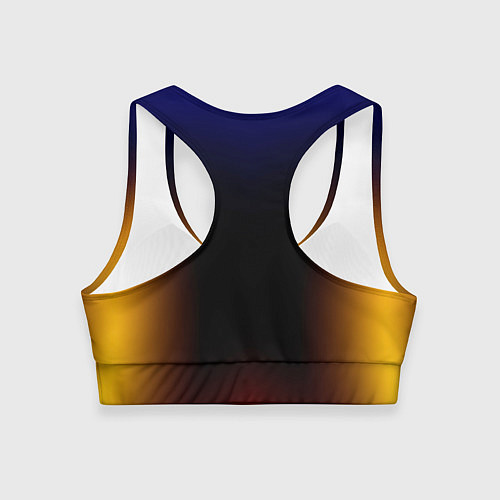 Женский спортивный топ Color black red blue / 3D-принт – фото 2