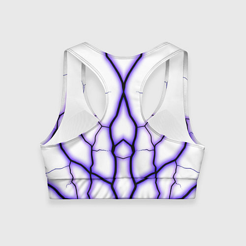 Женский спортивный топ Color white purple / 3D-принт – фото 2