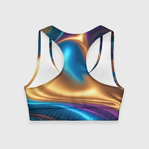 Женский спортивный топ Сплавы разноцветные / 3D-принт – фото 2