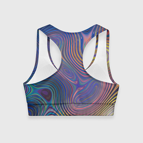 Женский спортивный топ Абстрактная рябь / 3D-принт – фото 2