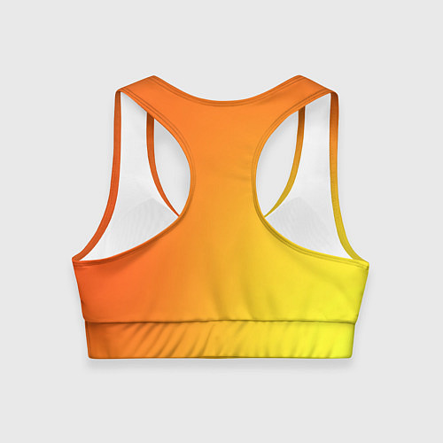 Женский спортивный топ Color orange red / 3D-принт – фото 2