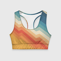 Топик спортивный женский Полосы, цвет: 3D-принт
