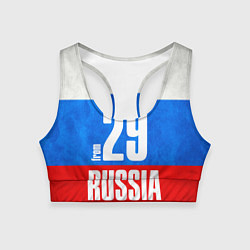 Топик спортивный женский Russia: from 29, цвет: 3D-принт