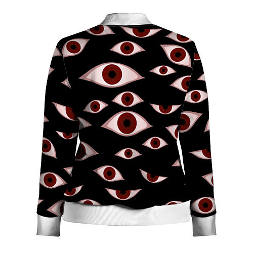 Женская олимпийка Глаза / 3D-Белый – фото 2