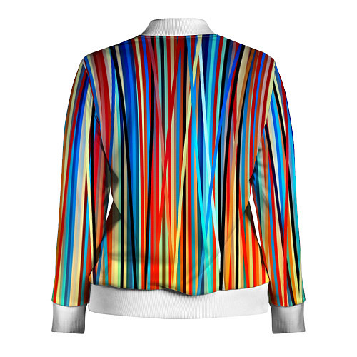 Женская олимпийка Colored stripes / 3D-Белый – фото 2