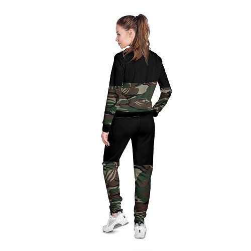 Женская олимпийка Пограничные Войска камуфляж / 3D-Черный – фото 4