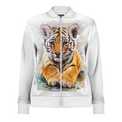 Олимпийка женская Tiger Art, цвет: 3D-белый
