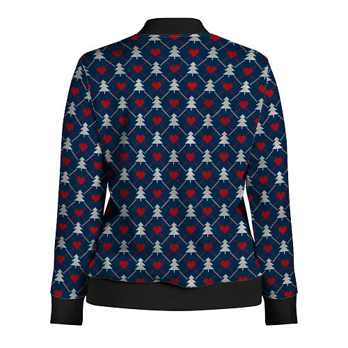 Женская олимпийка Новый Год / 3D-Черный – фото 2