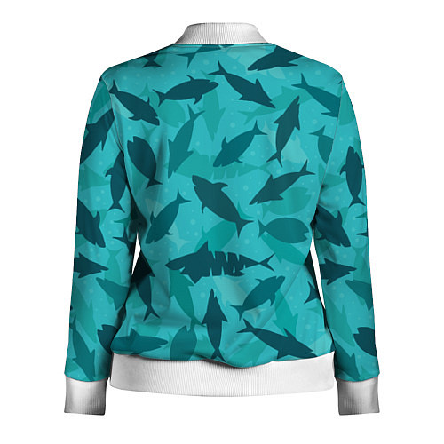 Женская олимпийка Морские жители / 3D-Белый – фото 2