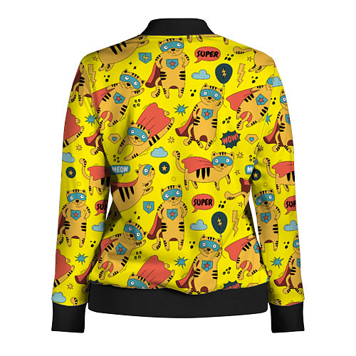 Женская олимпийка Супер кот / 3D-Черный – фото 2