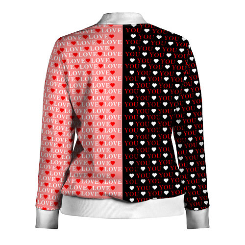 Женская олимпийка LOVE YOU ЛЮБЛЮ ТЕБЯ Z / 3D-Белый – фото 2