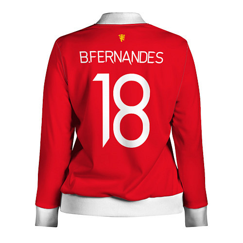 Женская олимпийка Бруну Фернандеш форма Манчестер Юнайтед 20212022 / 3D-Белый – фото 2