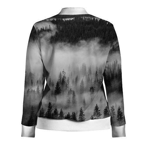 Женская олимпийка ТУМАННЫЙ ЛЕС FOREST / 3D-Белый – фото 2