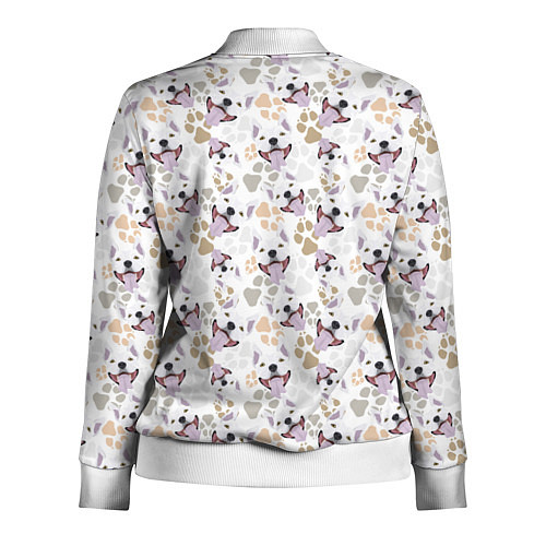 Женская олимпийка Бультерьер Bull-Terrier / 3D-Белый – фото 2