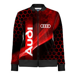 Олимпийка женская AUDI АУДИ SPORT СПОРТ RED AND BLACK, цвет: 3D-черный