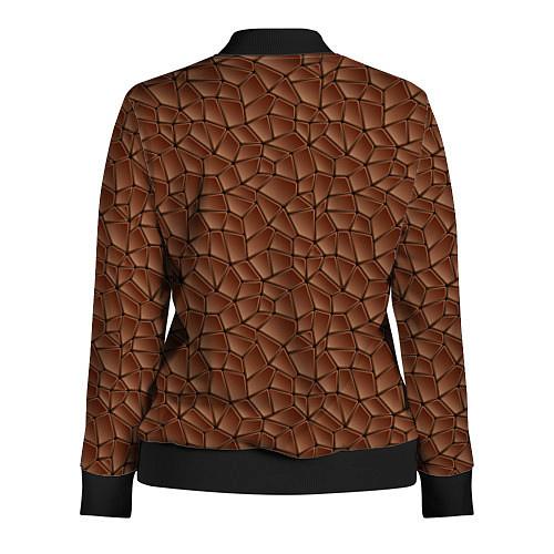 Женская олимпийка Шоколадная Текстура / 3D-Черный – фото 2