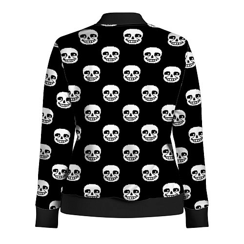 Женская олимпийка UNDERTALE SANS SKULL FACE PATTERN УЗОР / 3D-Черный – фото 2