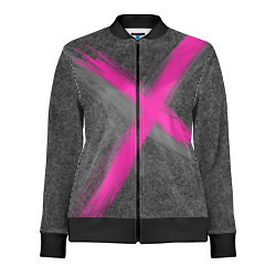 Олимпийка женская Коллекция Get inspired! Pink cross Абстракция Fl-4, цвет: 3D-черный