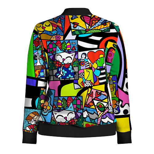 Женская олимпийка Romero Britto - emoji / 3D-Черный – фото 2