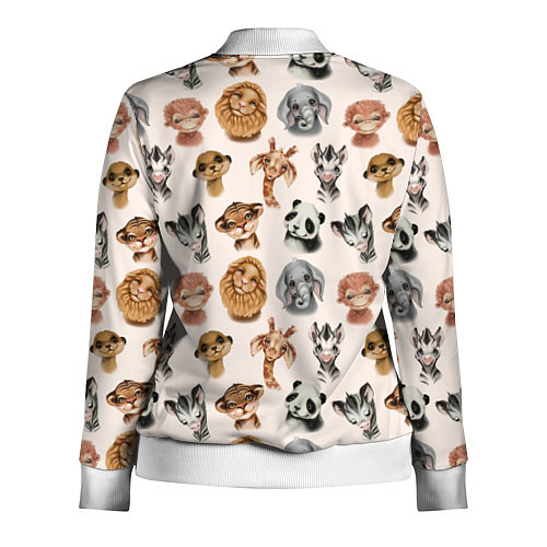 Женская олимпийка Милые дикие животные / 3D-Белый – фото 2