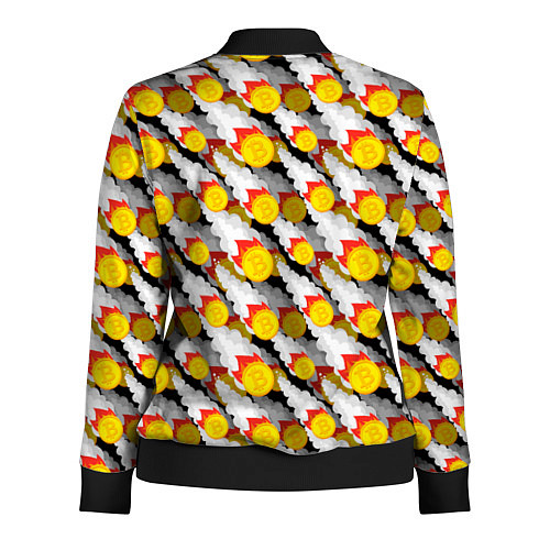 Женская олимпийка Падение Биткоина / 3D-Черный – фото 2