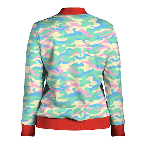 Женская олимпийка Камуфляж пастельные цвета / 3D-Красный – фото 2