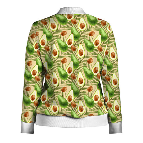 Женская олимпийка Авокадо Паттерн 3D / 3D-Белый – фото 2