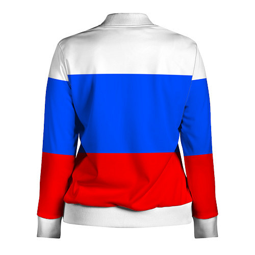Женская олимпийка Флаг России с серпом и молотом / 3D-Белый – фото 2