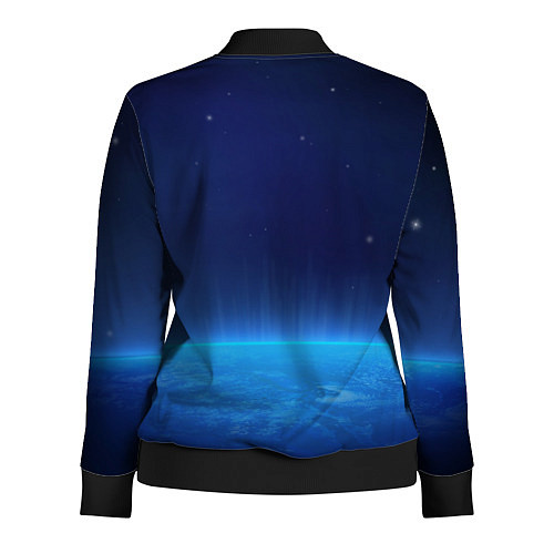 Женская олимпийка Планета вид из космоса / 3D-Черный – фото 2