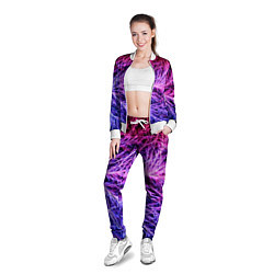 Олимпийка женская Авангардный неоновый паттерн Мода Avant-garde neon, цвет: 3D-белый — фото 2