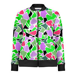 Женская олимпийка Abstract pattern green pink spots