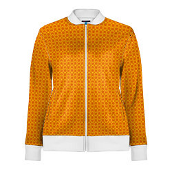 Олимпийка женская Оранжевые классические узоры, цвет: 3D-белый