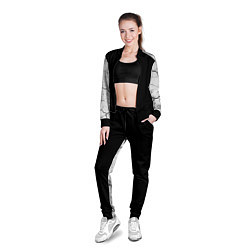 Олимпийка женская Кроссфит униформа - трещины, цвет: 3D-черный — фото 2