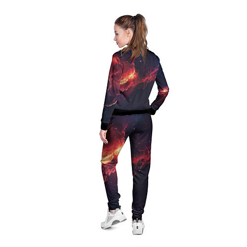 Женская олимпийка Космическое пламя / 3D-Черный – фото 4