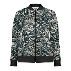 Олимпийка женская Винтажные flash tatoo, цвет: 3D-черный