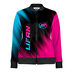 Олимпийка женская Lifan - neon gradient: надпись, символ, цвет: 3D-черный