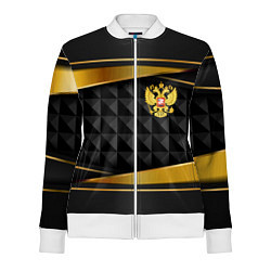 Олимпийка женская Gold & black - Russia, цвет: 3D-белый