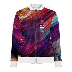 Олимпийка женская Разноцветная экспрессивная композиция - Milano, цвет: 3D-белый